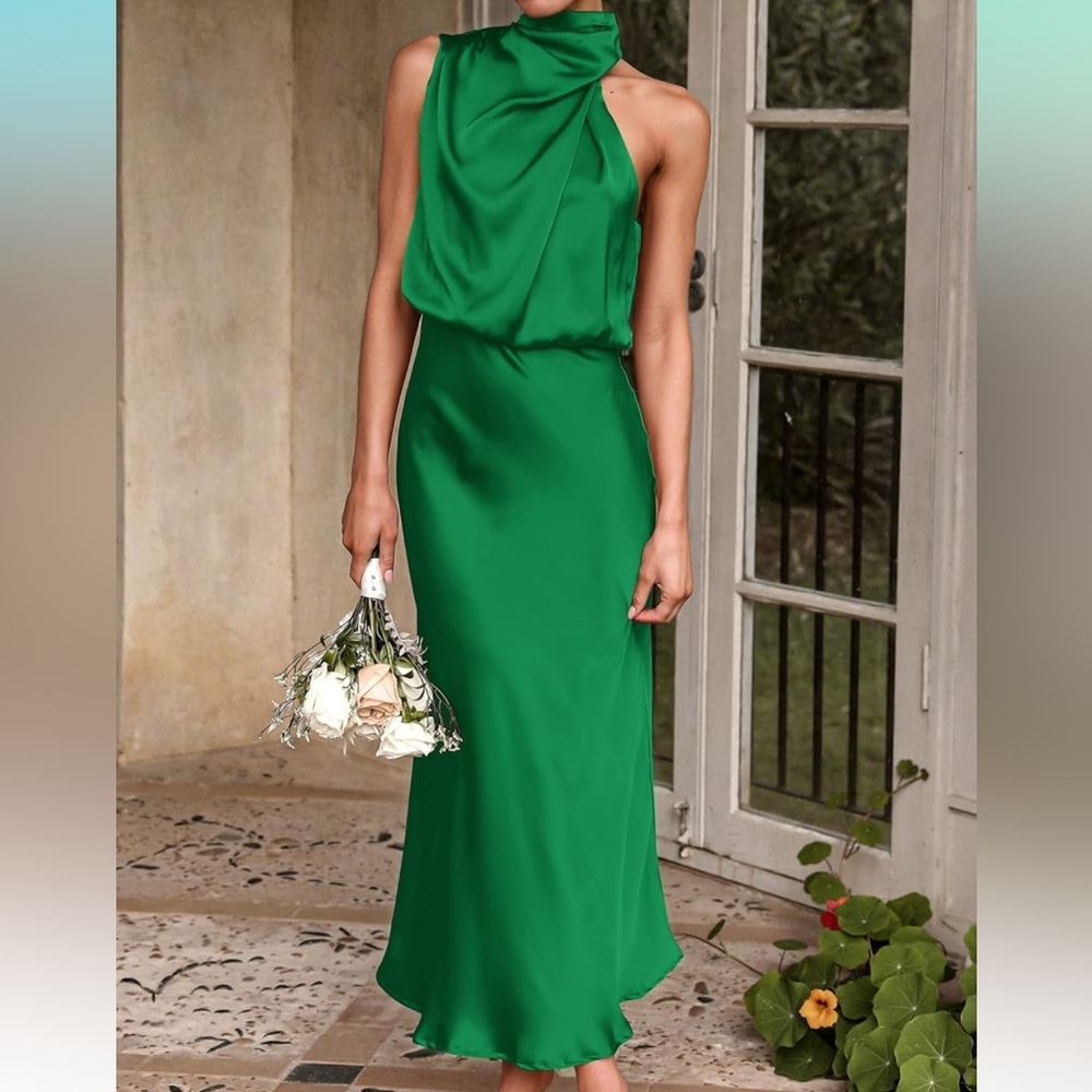 Brand New w/ Tags Pretty Garden emerald green dress - Picture 1 of 3